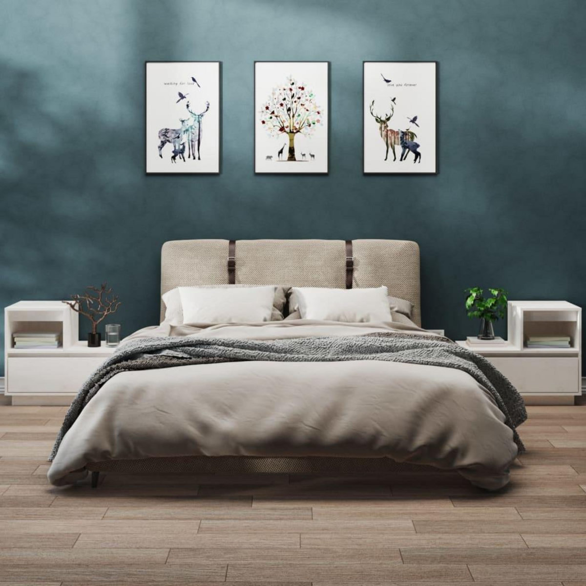 VIDAXL Tables de chevet 2 pcs Blanc 60x34x51 cm Bois de pin solide