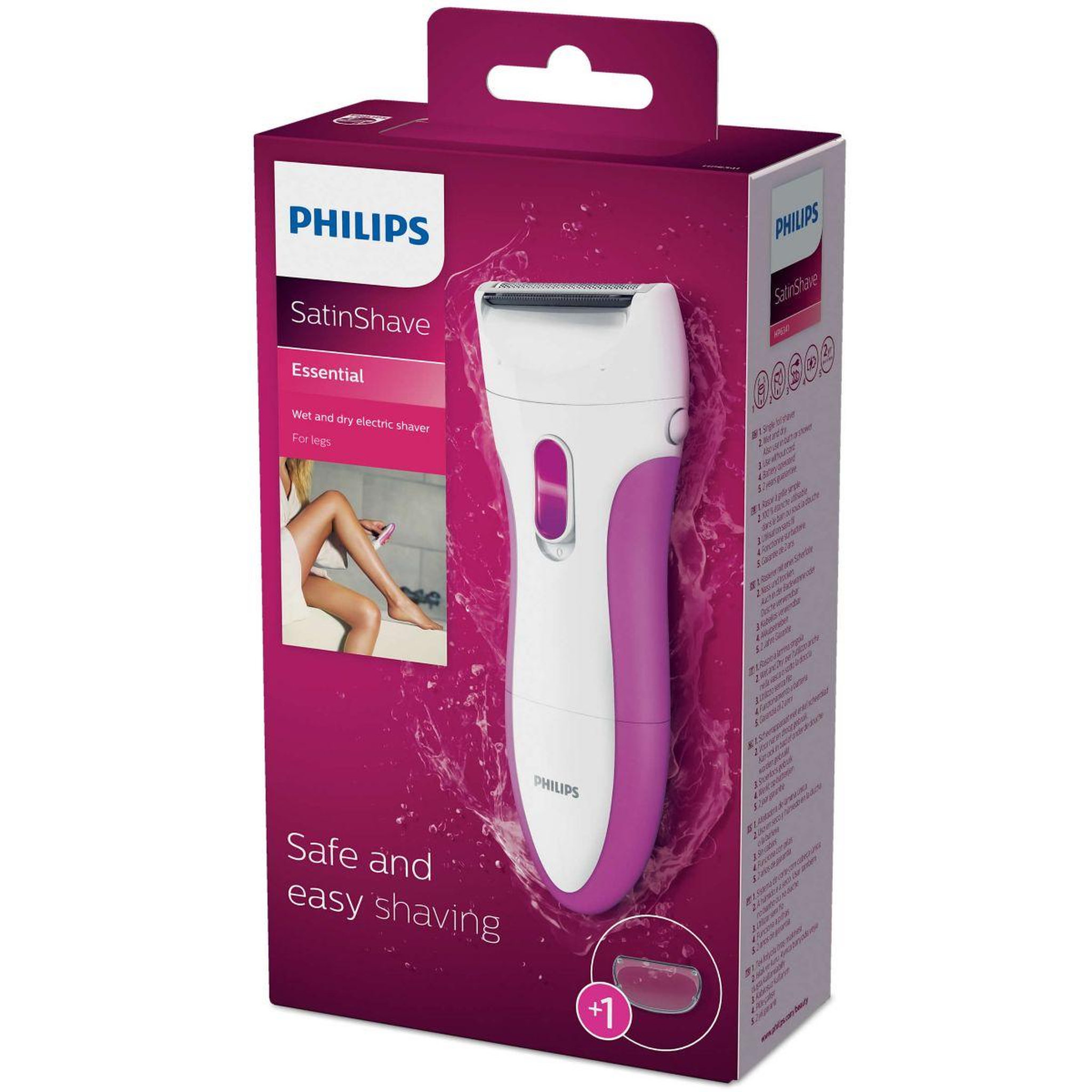 Voir la diapositive 4 : Philips Rasoir électrique femme hp6341/00