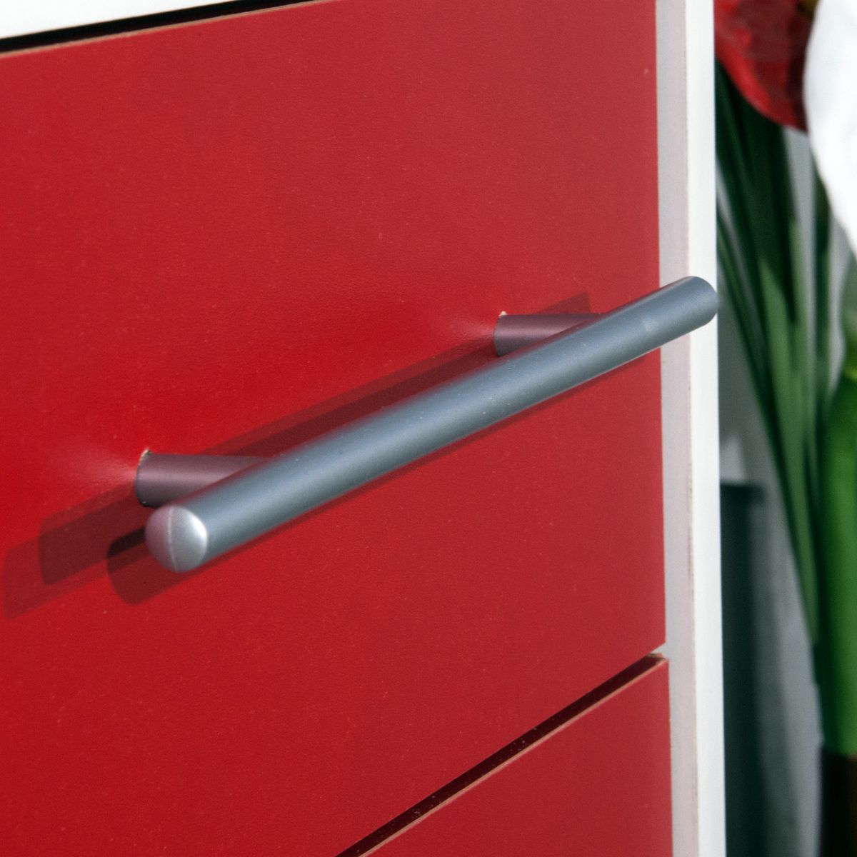 Desserte micro-ondes 3 portes 2 tiroir 1 tablette coulissante PRACTICA