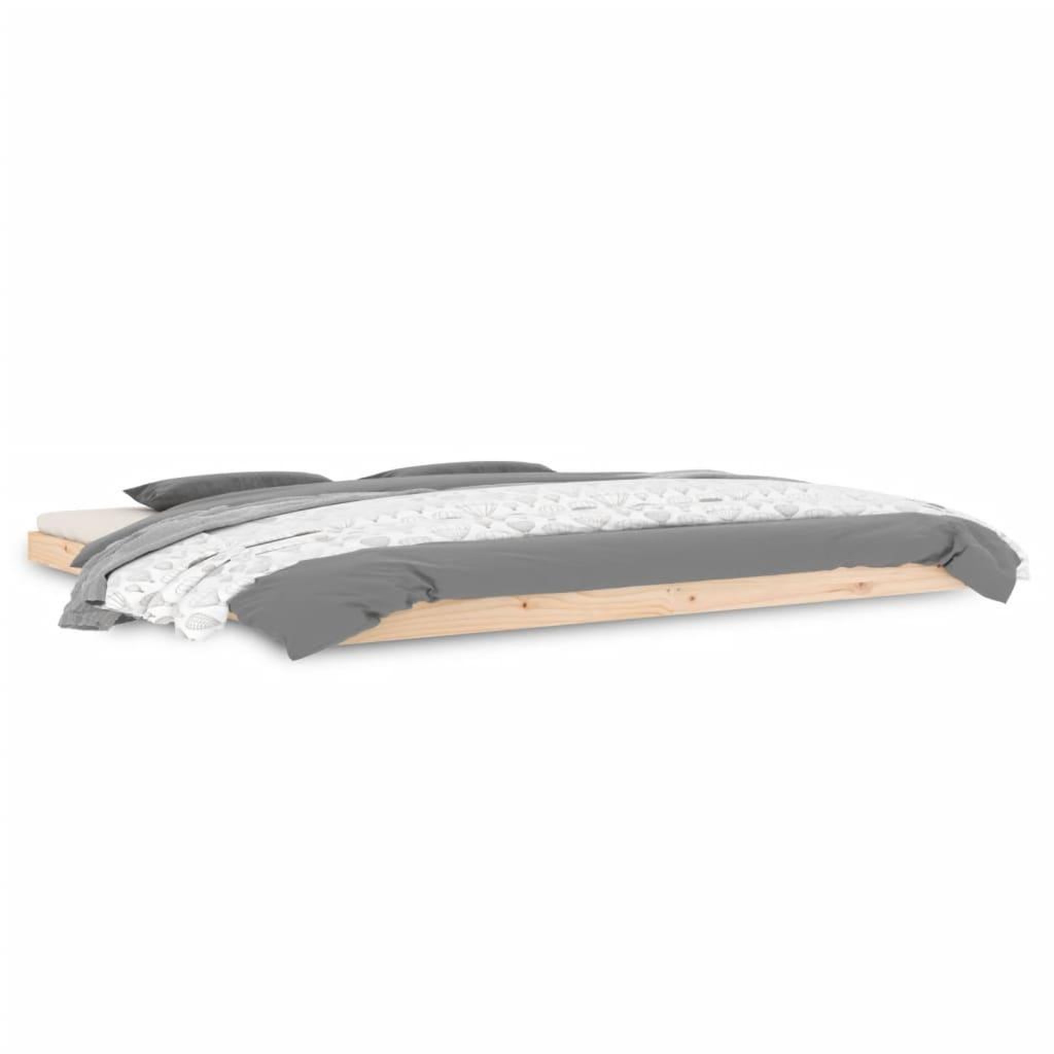 Voir la diapositive 2 : VIDAXL Cadre de lit sans matelas 200x200 cm bois massif de pin