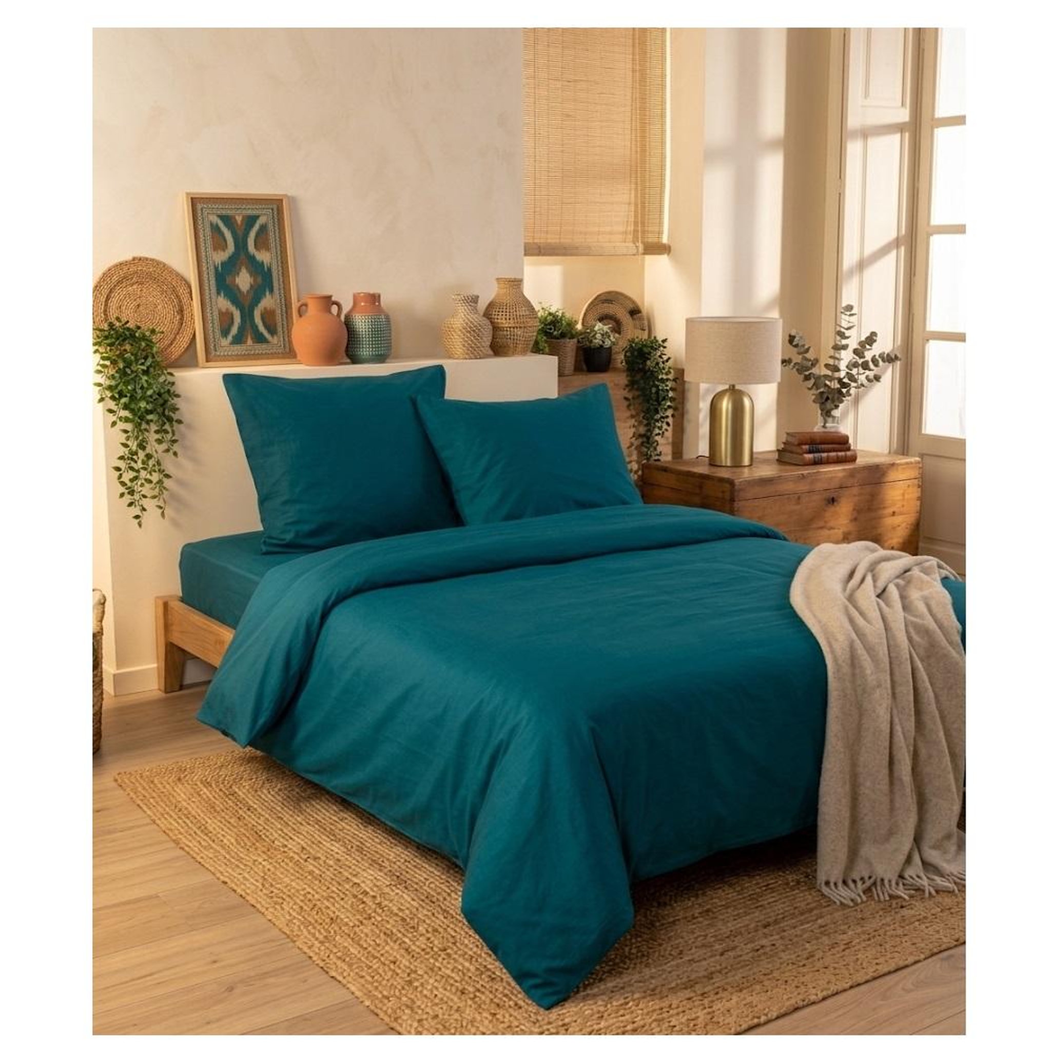 Voir la diapositive 4 : Eden Drap housse en coton eden design et moderne
