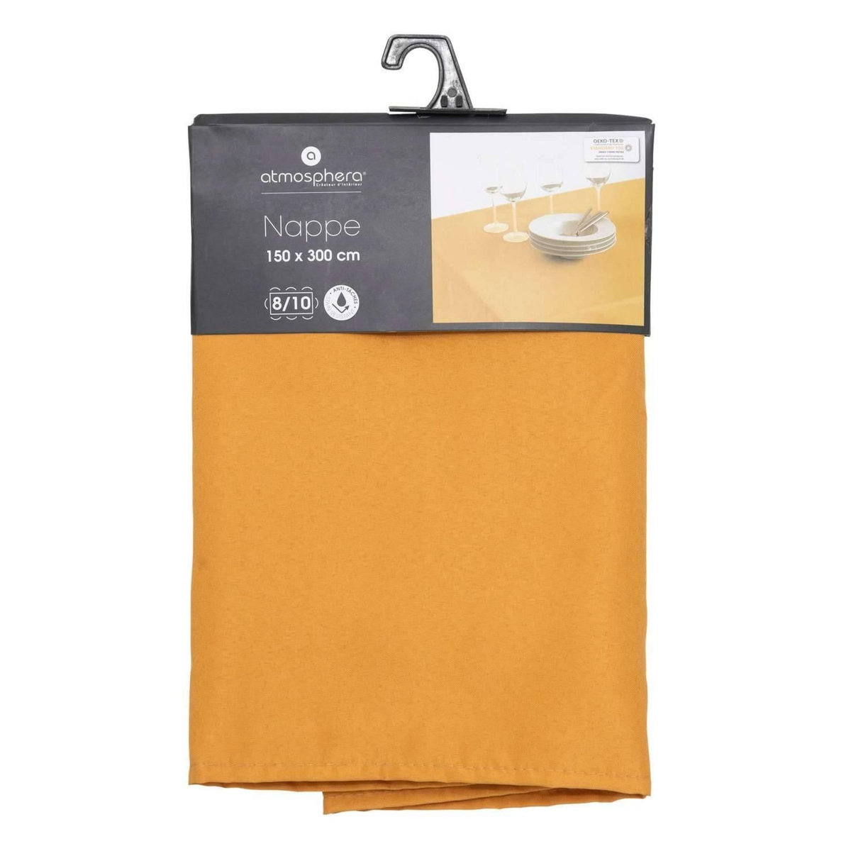 ATMOSPHERA Nappe anti-taches - 150 x 300 cm - Jaune