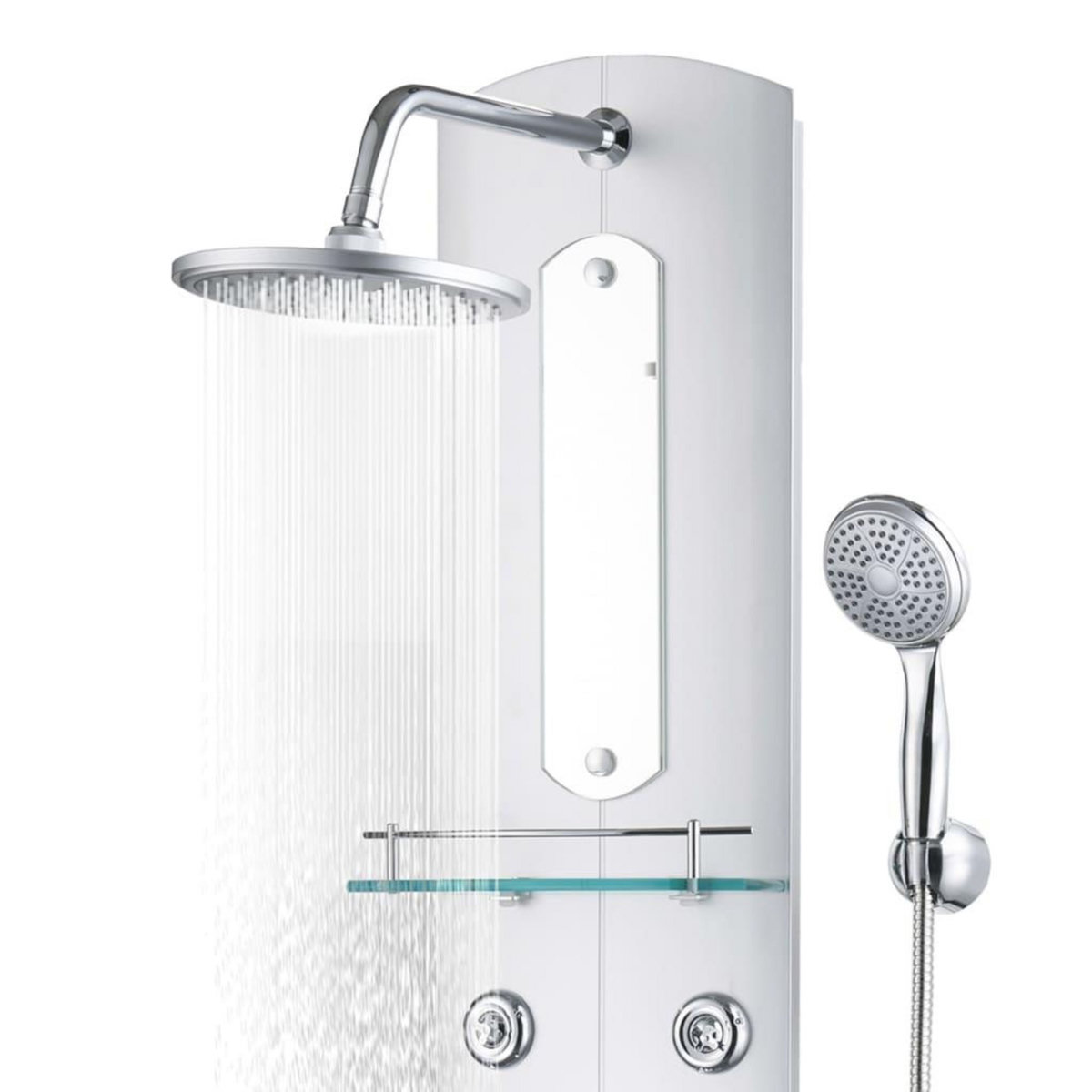 VIDAXL Panneau de douche 25 x 43 x 120 cm Argente