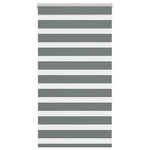 VIDAXL Store zebre gris fonce largeur du tissu 85,9 cm polyester