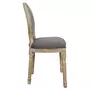 TOILINUX 2 Chaises de table design médaillon Eleonor - Gris