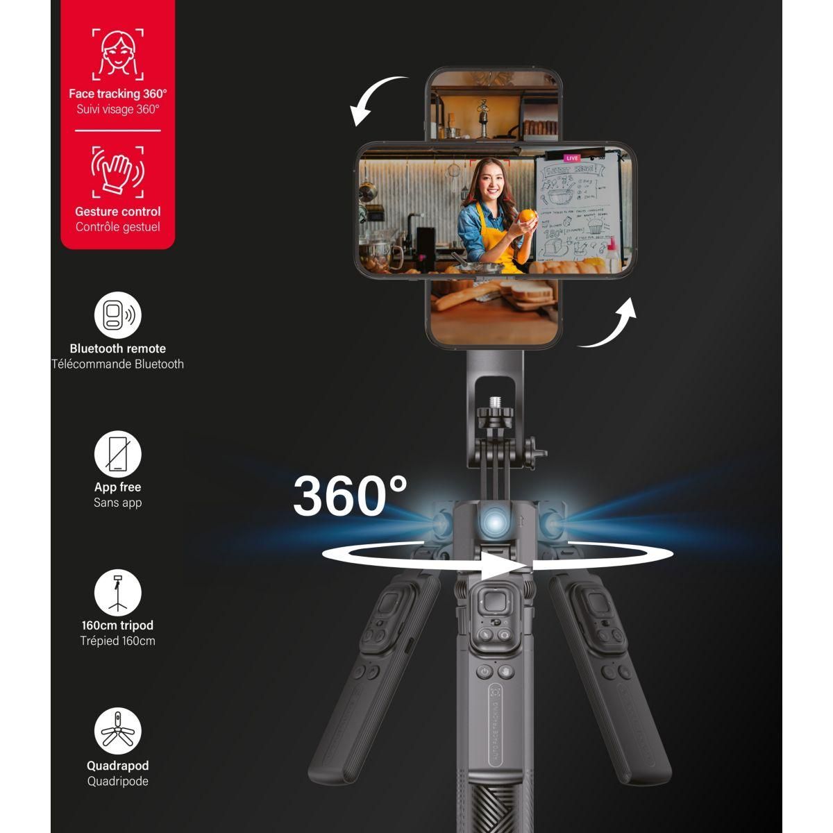 TNB Trépied Influence pro suivi visage 360