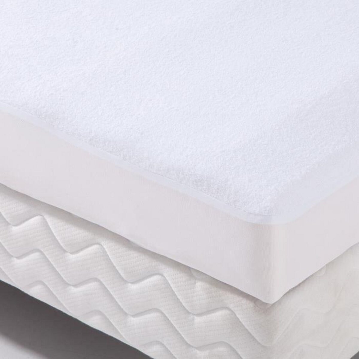 Alese forme housse imperméable Transalese éponge 100% coton - 120 x 190 cm  - Blanc pas cher 