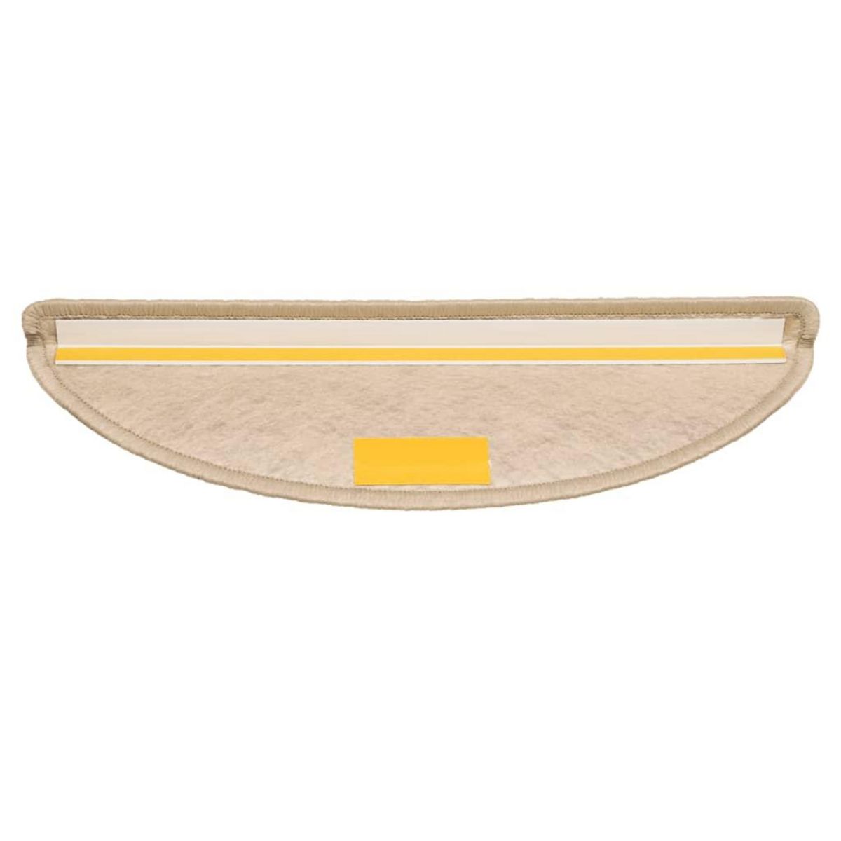 VIDAXL Tapis d'escalier autocollants 15 pcs 56x17x3 cm Sable