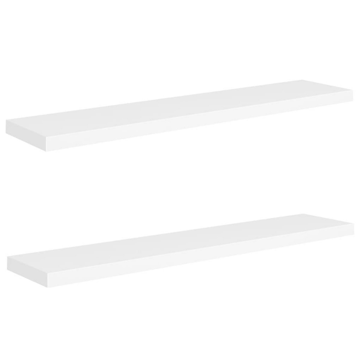 VIDAXL Etageres murales flottantes 2 pcs blanc 120x23,5x3,8 cm MDF