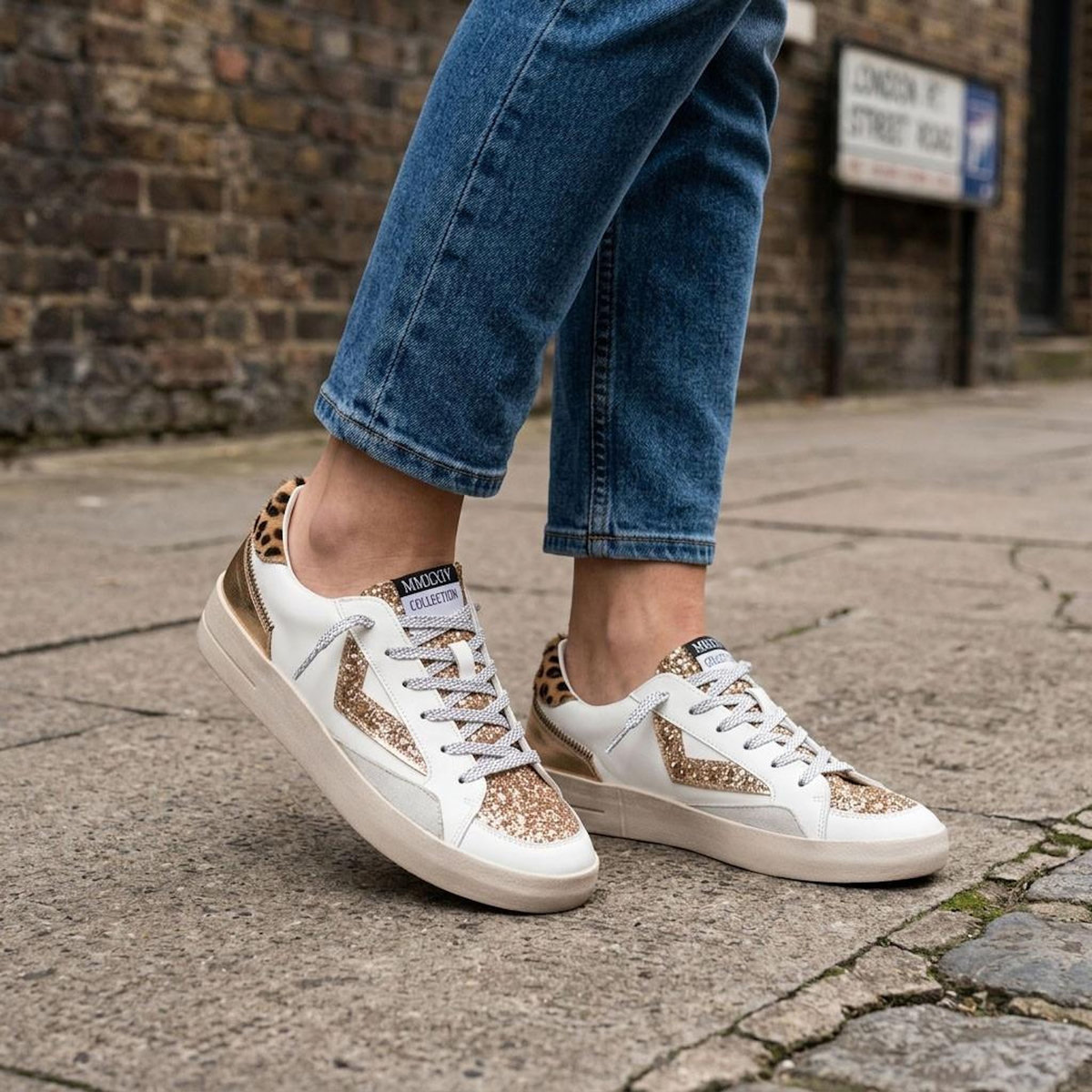 OZABI OZABI Sneakers Léopard Glitter Femme Plateforme MMXXIV