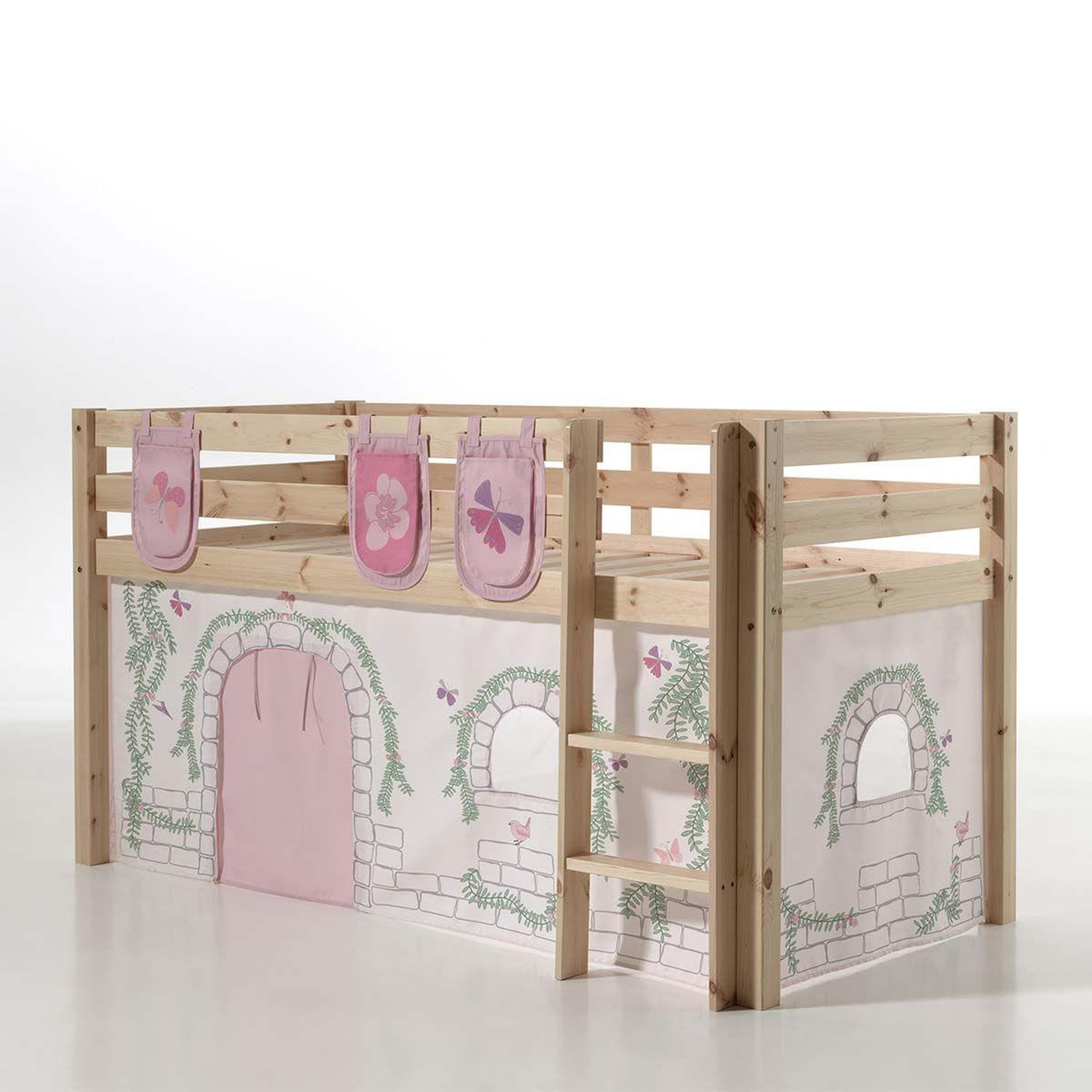Voir la diapositive 3 : Paris Prix Pack - lit enfant, tente & 3 pochettes  pino birdy  naturel
