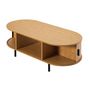Voir la diapositive 6 : BEST MOBILIER Kofu - table basse - bambou - 2 portes et 1 niche - 120 cm