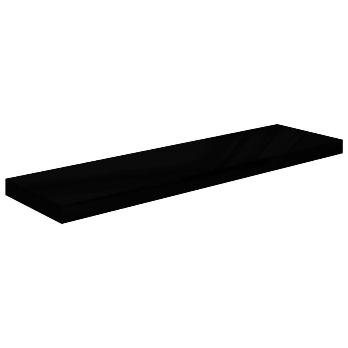 VIDAXL Etagere murale flottante Noir brillant 90x23,5x3,8 cm MDF