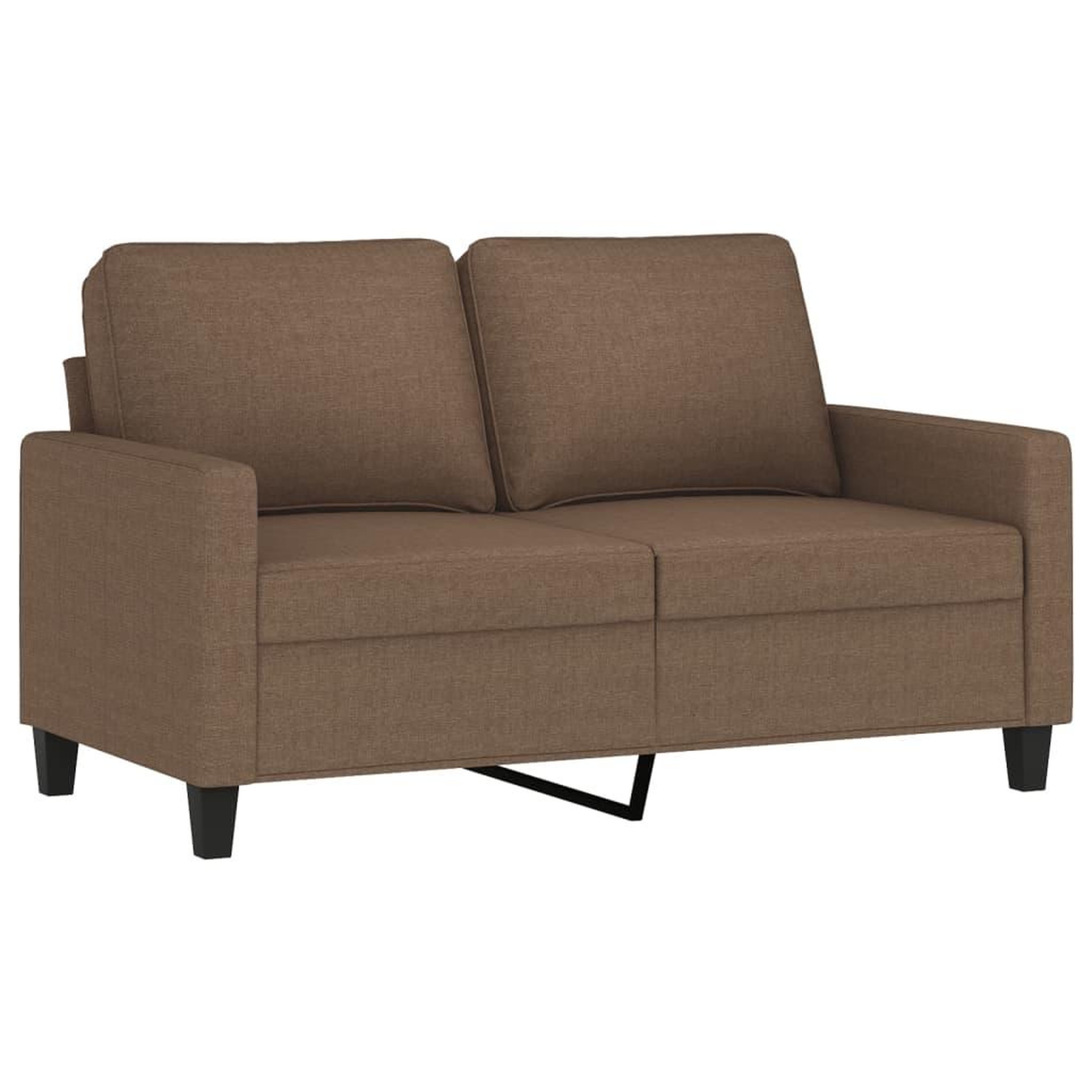 Voir la diapositive 2 : VIDAXL Canape a 2 places Marron 120 cm Tissu