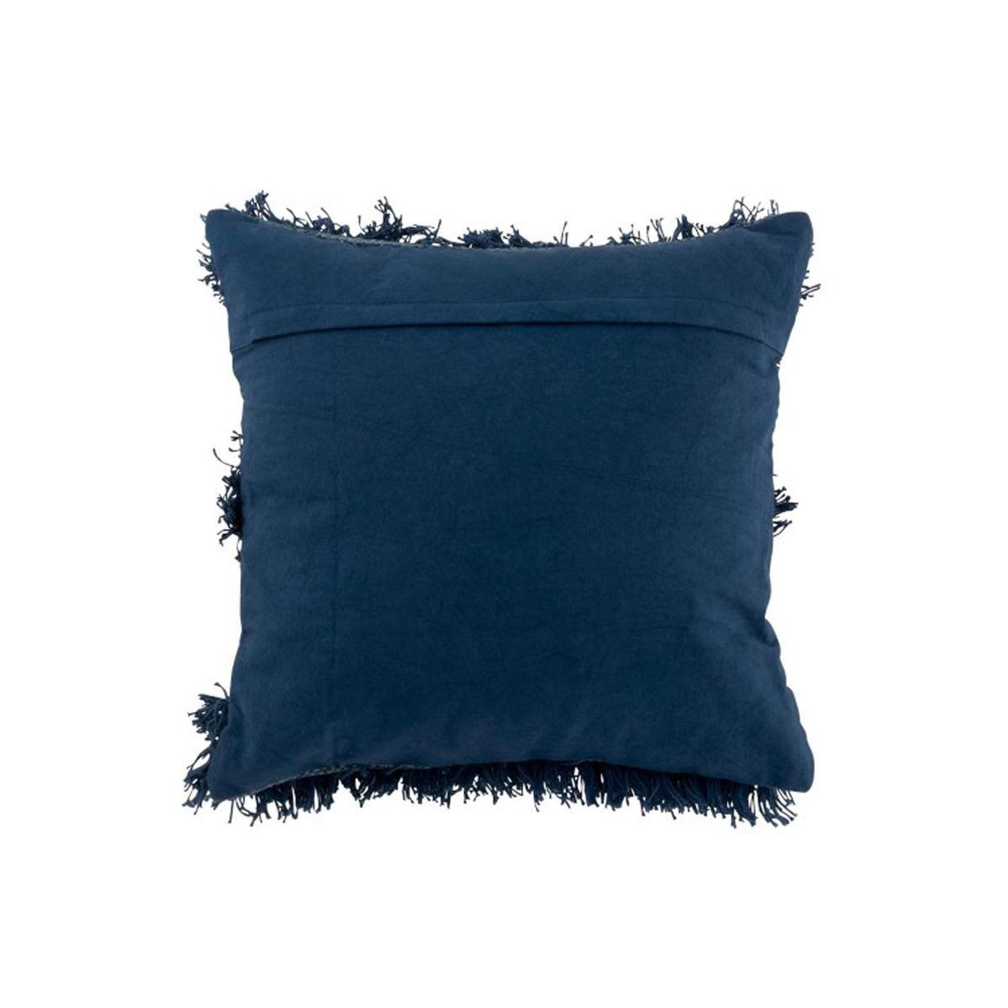 Voir la diapositive 2 : J-LINE Coussin Déco  Miroir  45x45cm Bleu