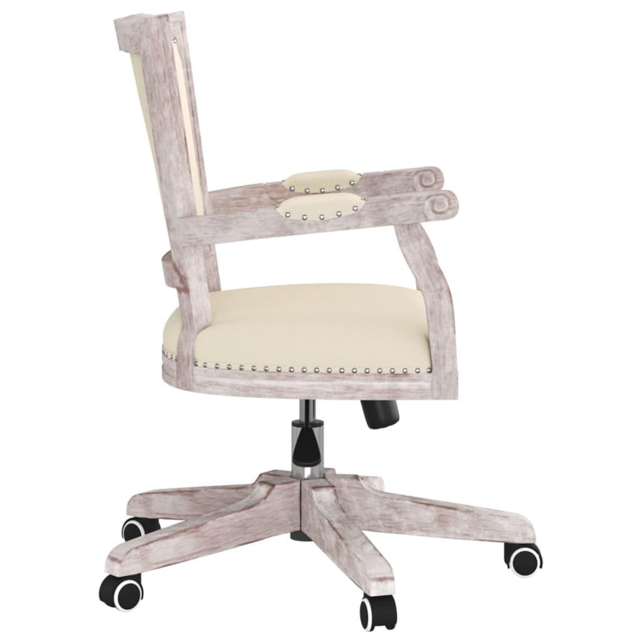 Voir la diapositive 4 : VIDAXL Chaise de bureau pivotante lin