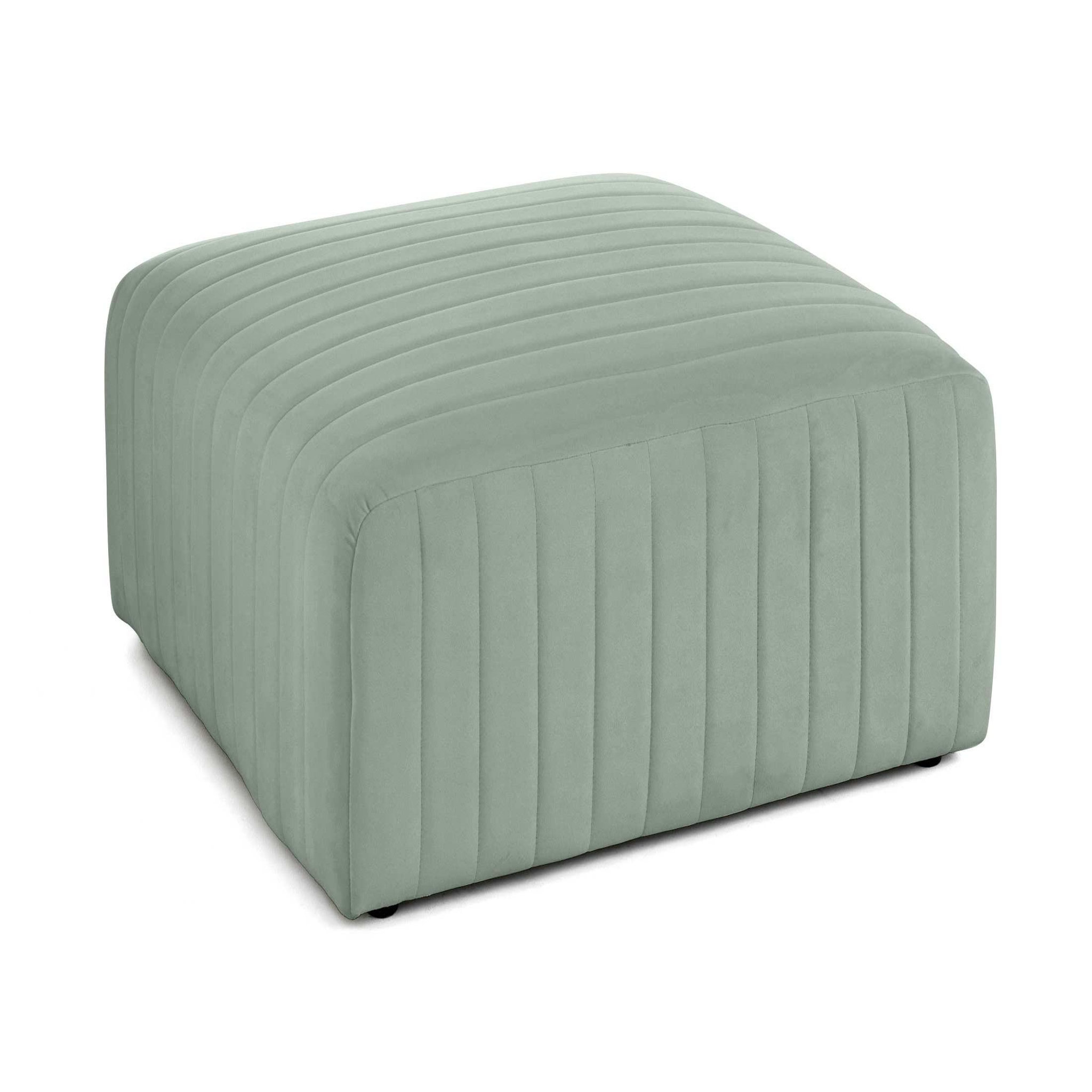 Voir la diapositive 4 : LISA DESIGN Nova - canapé modulable d'angle droit - 5 places - avec pouf d'appoint - en velours