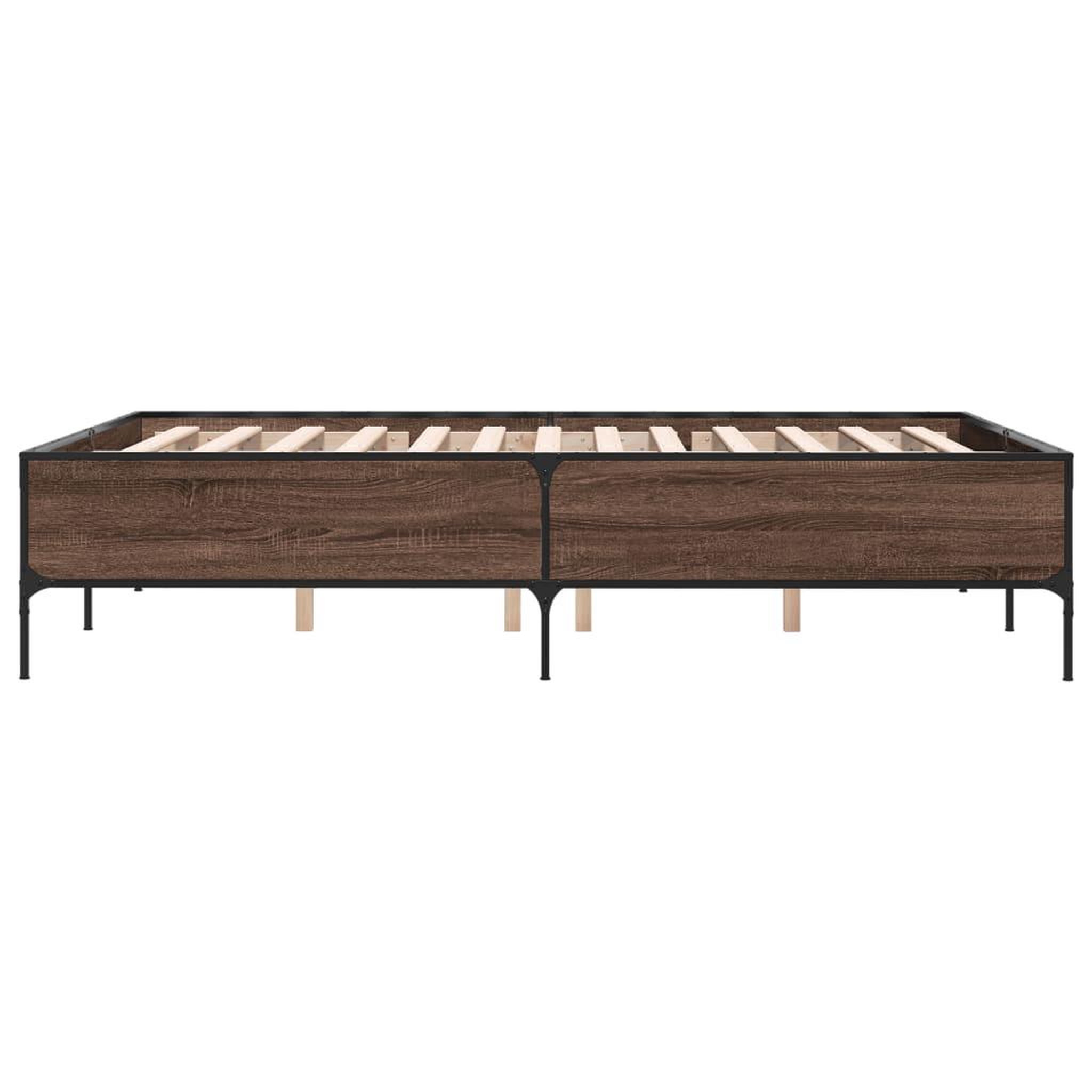 Voir la diapositive 5 : VIDAXL Cadre de lit sans matelas chene marron 135x190 cm