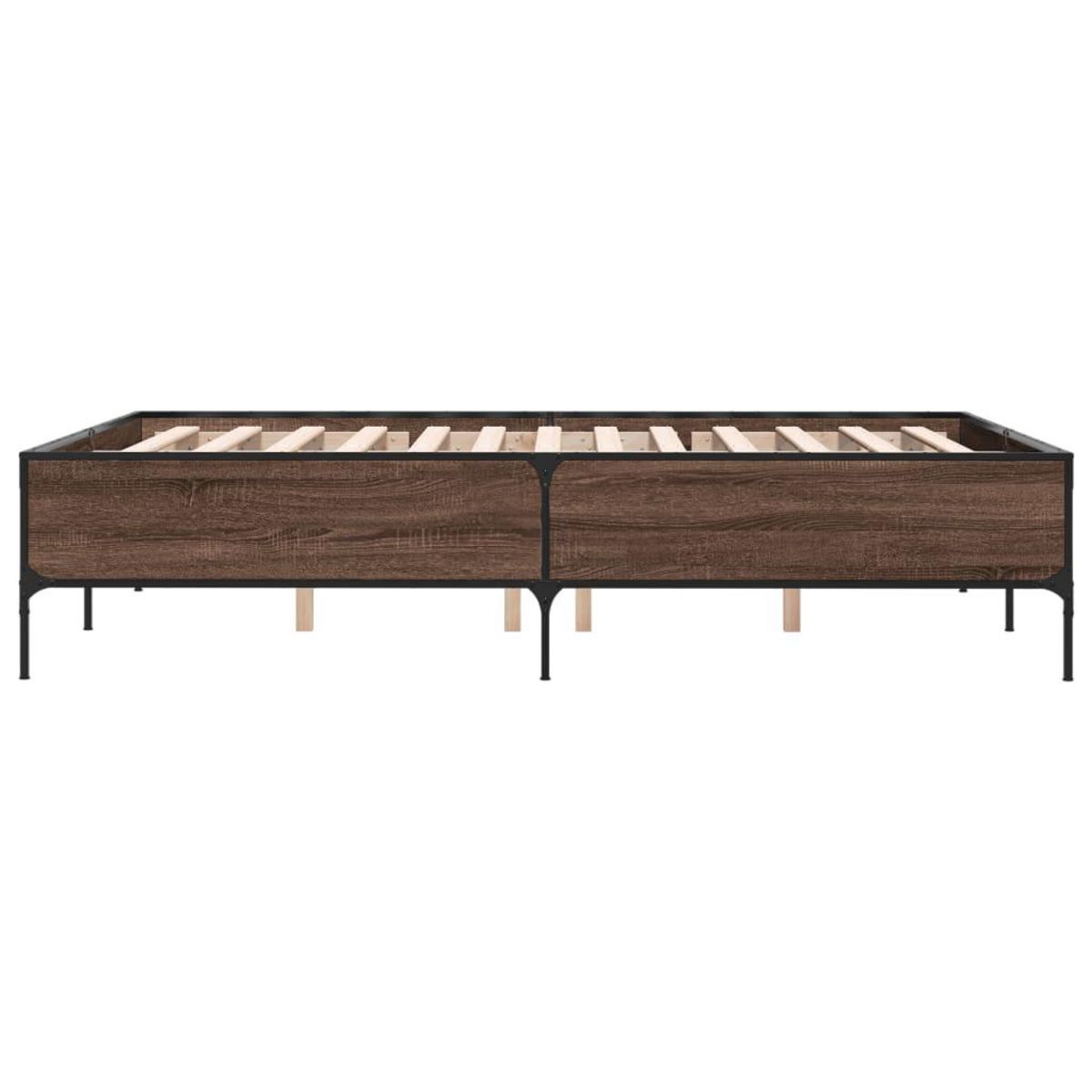 VIDAXL Cadre de lit sans matelas chene marron 135x190 cm