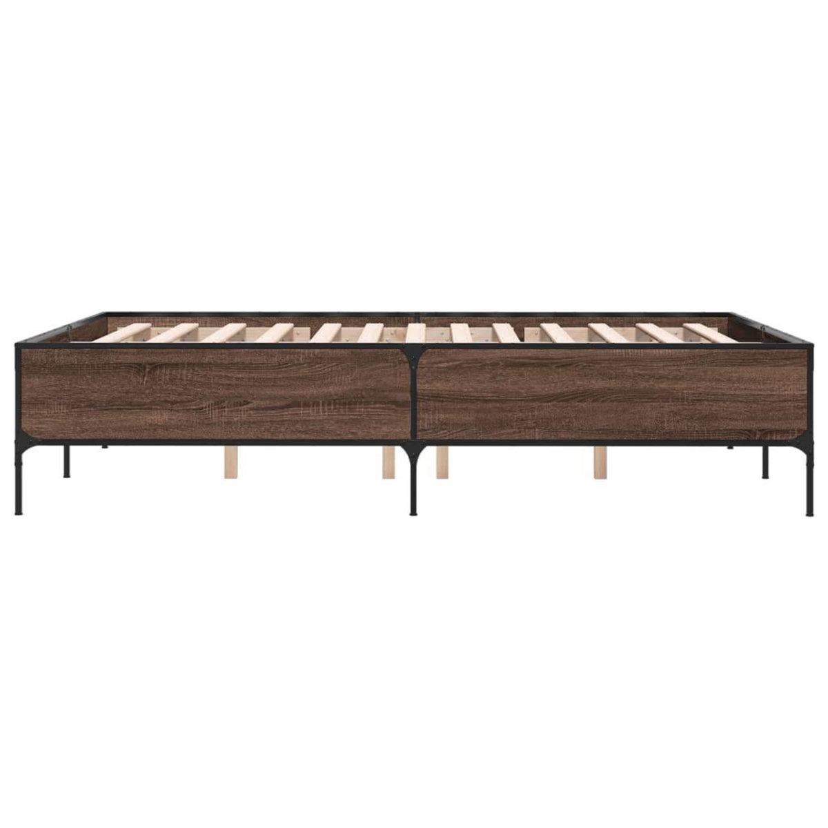 VIDAXL Cadre de lit sans matelas chene marron 135x190 cm