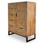 Voir la diapositive 1 : Paris Prix Buffet 4 Tiroirs & 1 Porte  Bolta  112cm Naturel
