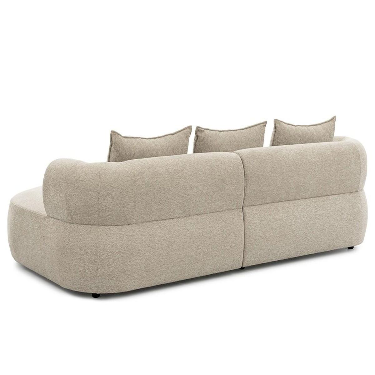 LISA DESIGN Angela - canapé d'angle droit 4 places en velours texturé