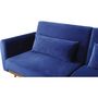 Voir la diapositive 5 : Habitat et Jardin Canapé Clic Clac en velours  Donia  - 203 x 81 x 83 cm - 3 places -  Bleu foncé