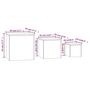 Voir la diapositive 6 : VIDAXL Tables d'appoint 3 pcs Sonoma gris Bois d'ingenierie