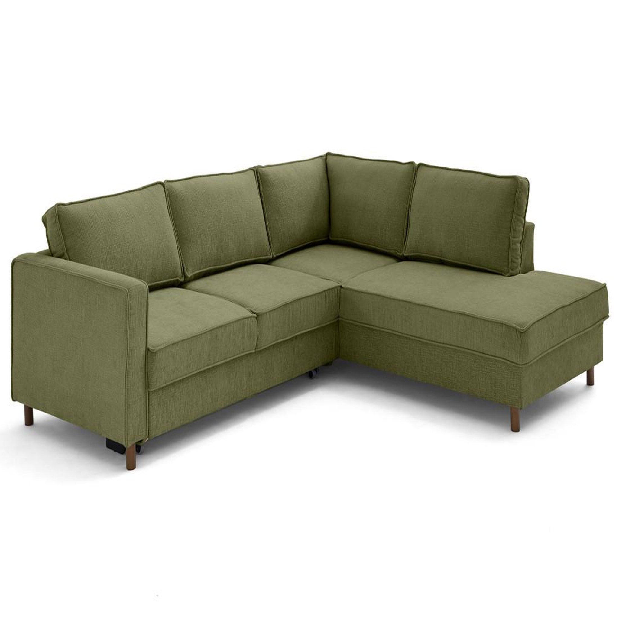 Voir la diapositive 5 : LISA DESIGN Jake - canapé d'angle droit 5 places convertible en tissu velours relief