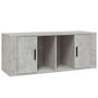 Voir la diapositive 2 : VIDAXL Meuble TV Gris beton 100x35x40 cm Bois d'ingenierie