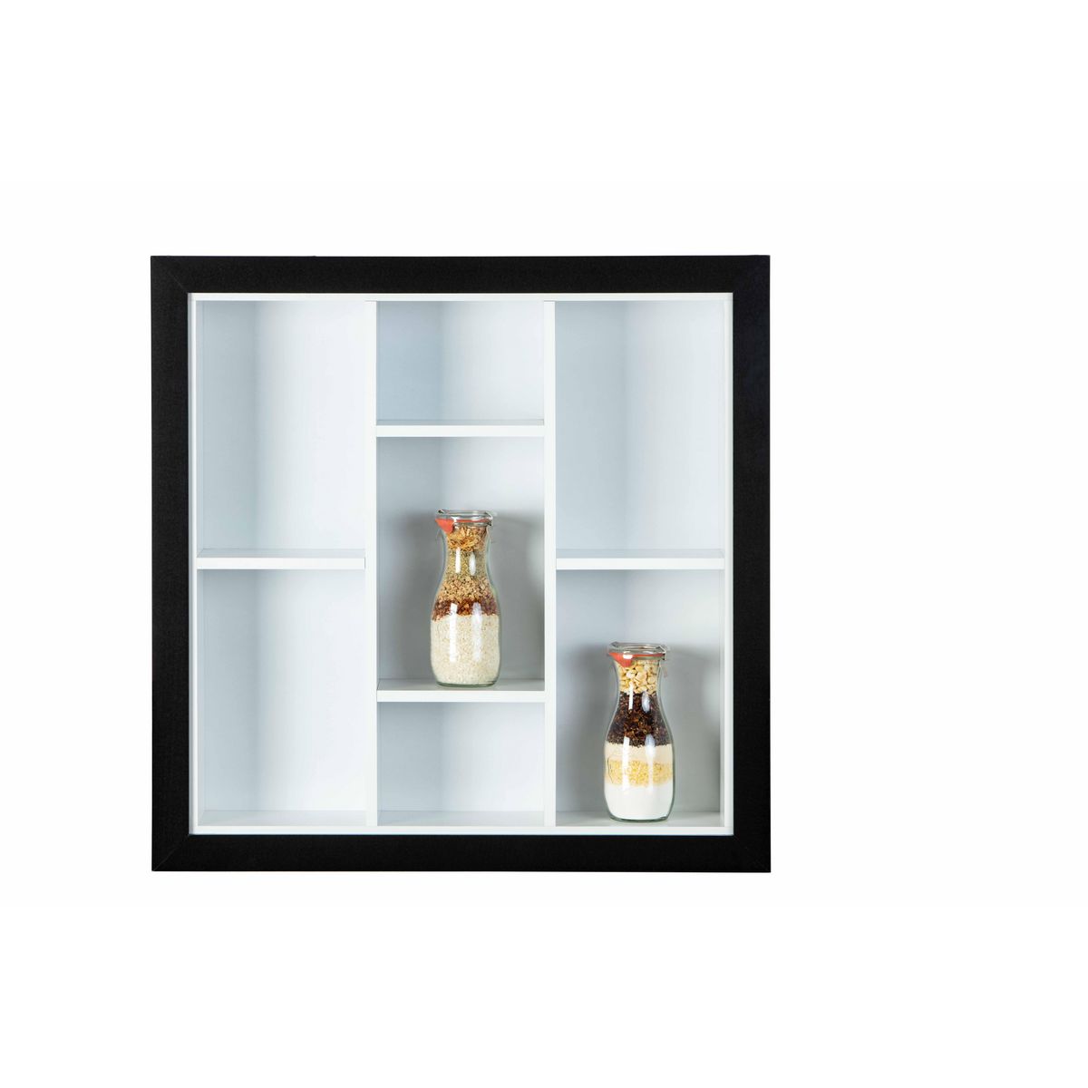 Paris Prix Étagère Murale 7 Compartiments  Bukan  67cm Noir & Blanc