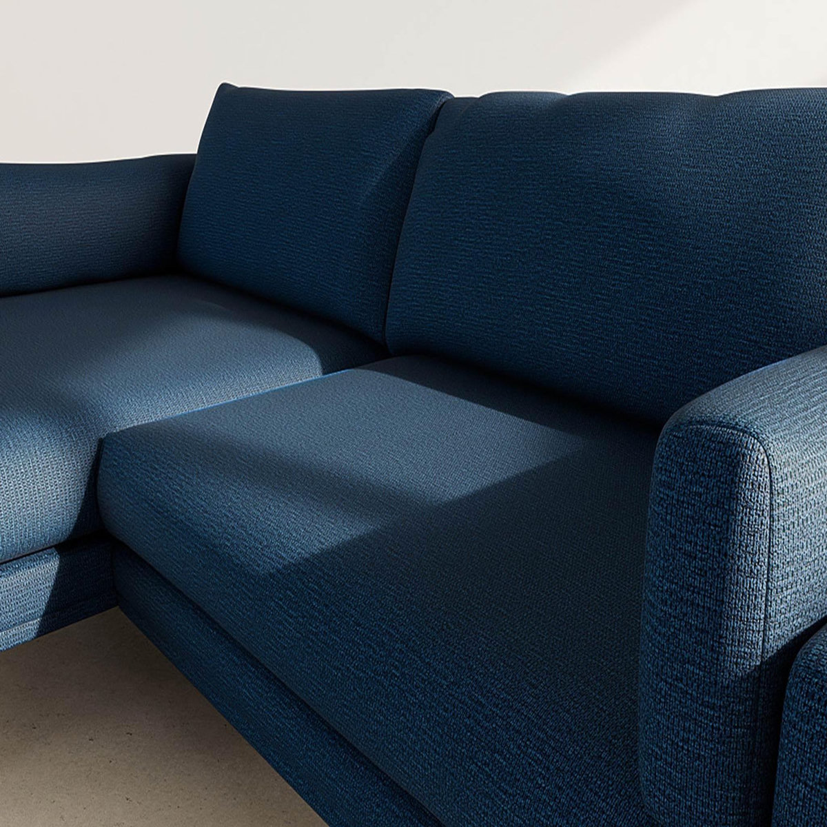 LISA DESIGN Carlos - canapé d'angle gauche 4 places ultra moelleux en tissu texturé