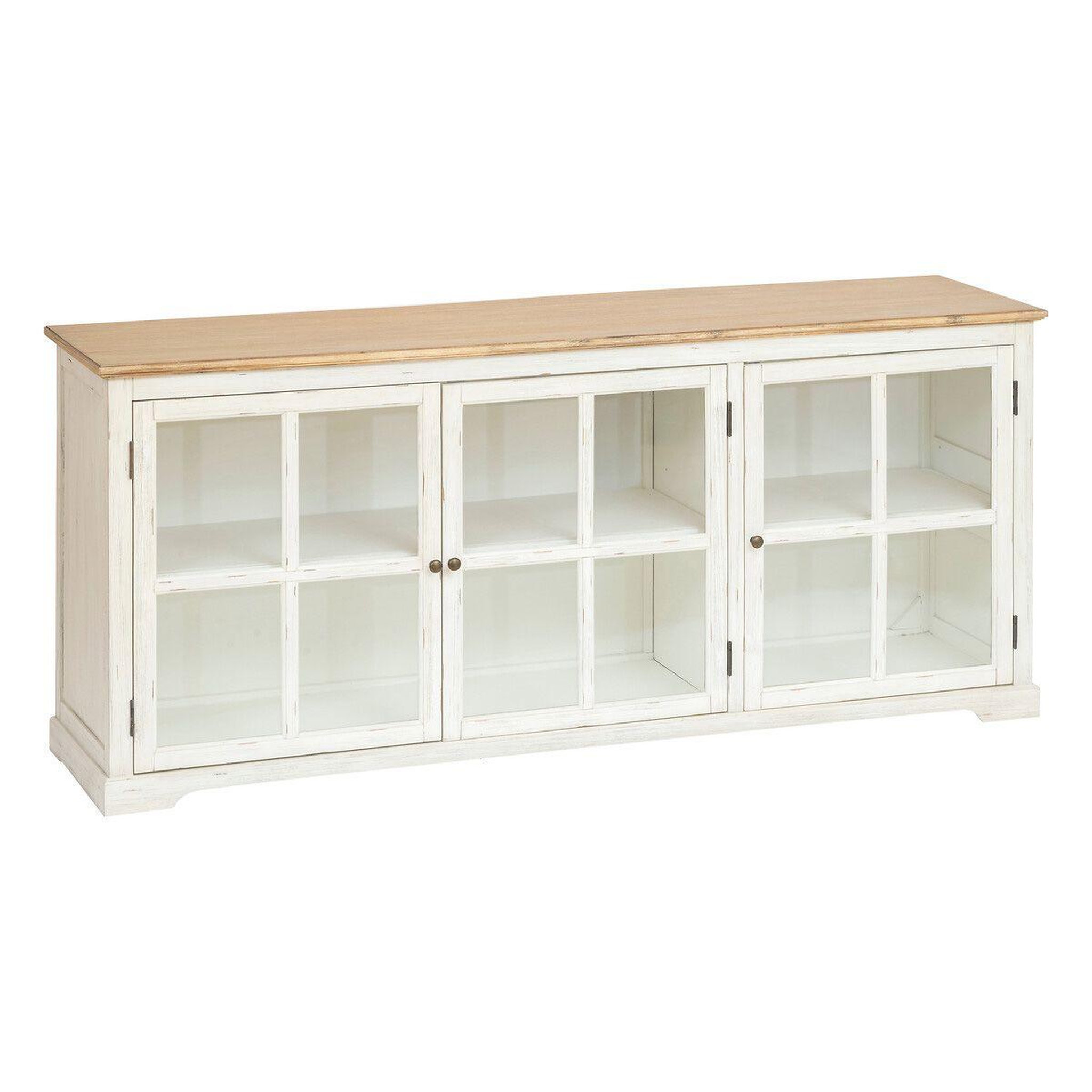ATMOSPHERA Buffet 3 portes en bois  olbia  180cm blanc