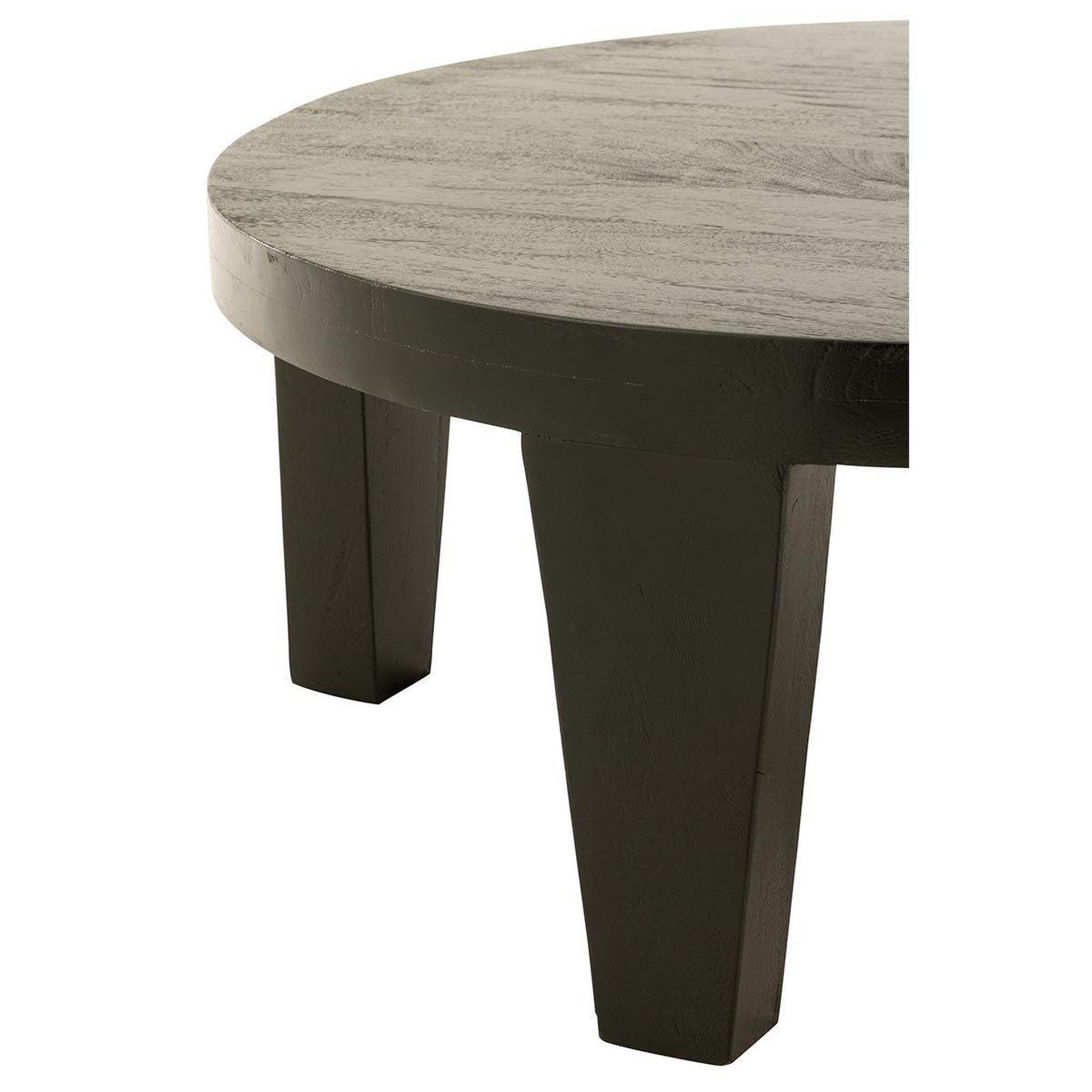 Voir la diapositive 3 : J-LINE Table basse en bois  reggie  80cm noir