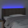 Voir la diapositive 4 : VIDAXL Tete de lit a LED Taupe 93x16x78/88 cm Tissu