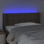 Voir la diapositive 4 : VIDAXL Tete de lit a LED Taupe 93x16x78/88 cm Tissu