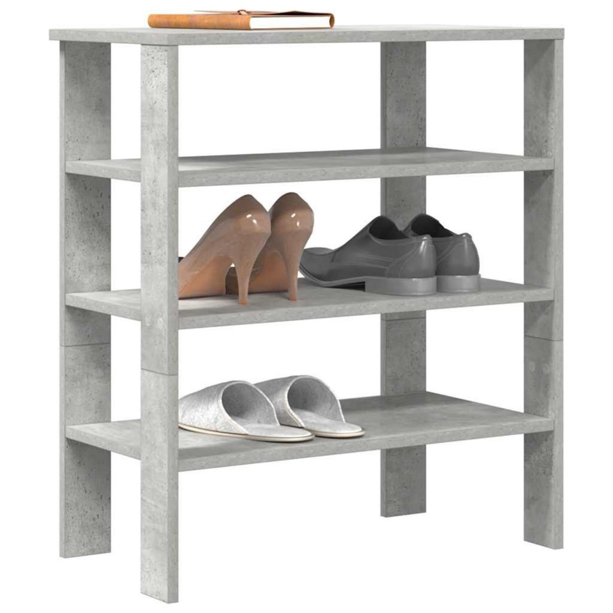 VIDAXL Etagere a chaussures gris beton 61x32x70 cm bois d'ingenierie