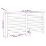 Voir la diapositive 6 : VIDAXL Cache-radiateur Blanc 153x19x84 cm Bois massif de pin