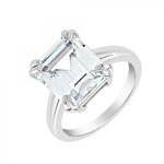 SC CRYSTAL Bague taille 54 SC Crystal ornée d'un Cristal scintillant. Coloris disponibles : Gris