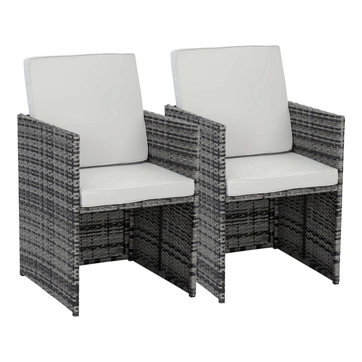 Habitat et Jardin Lot de 2 fauteuils Chicago -  Florida  - Gris