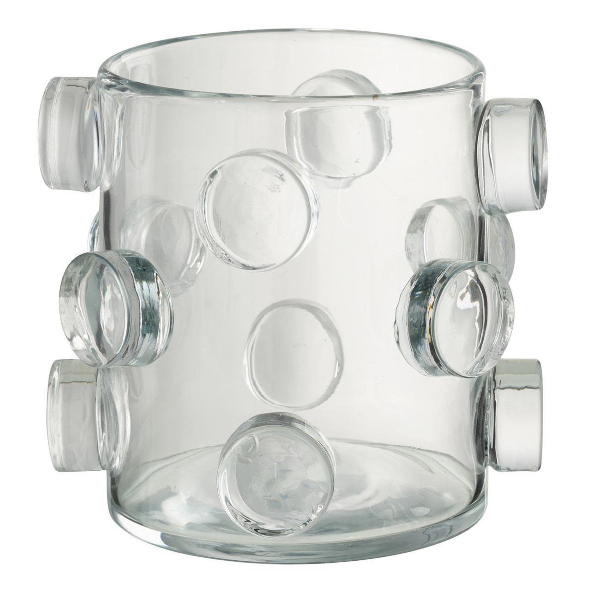 J-LINE Vase design en verre  pebbles  20cm transparent