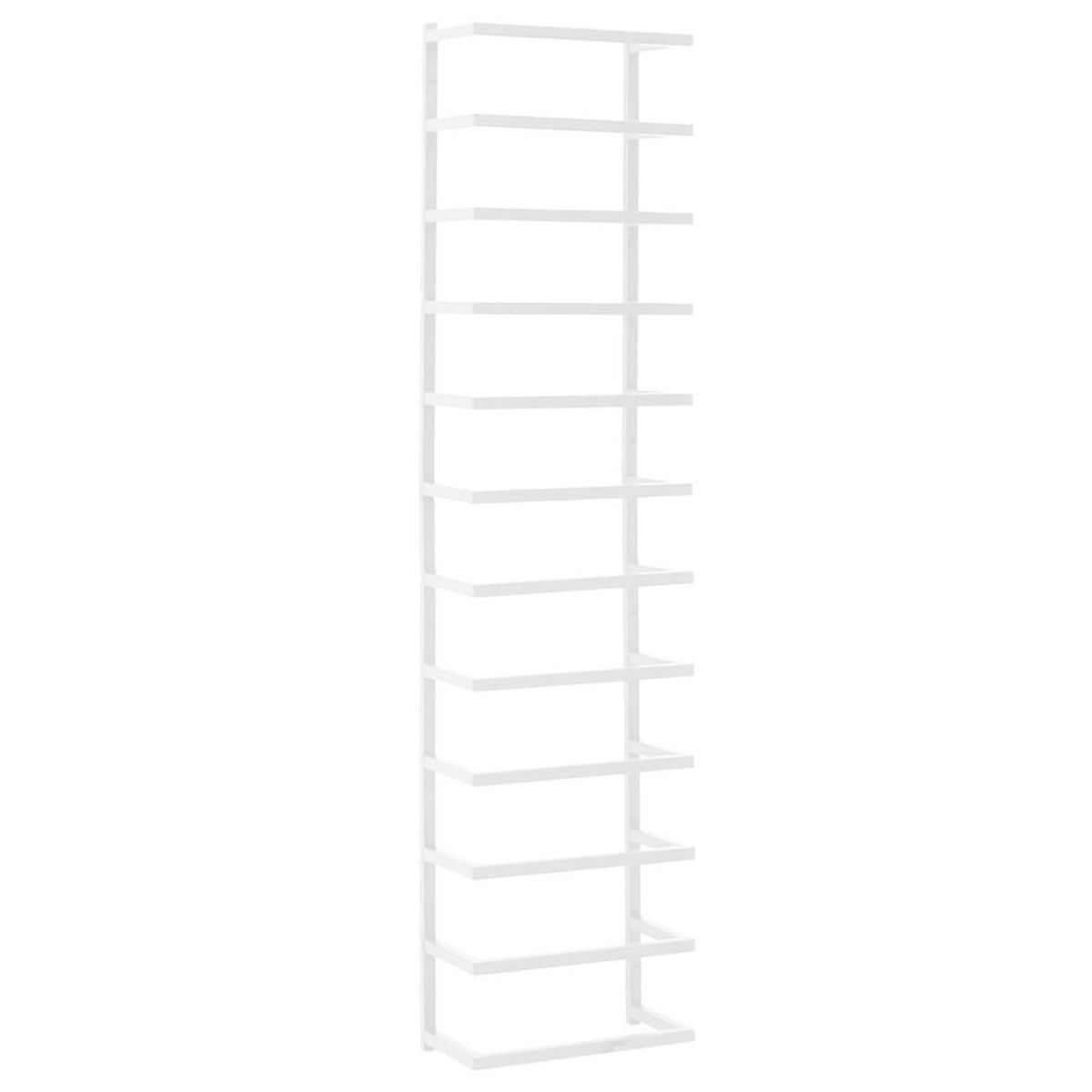 VIDAXL Porte-serviette Blanc 24x12x96 cm Acier