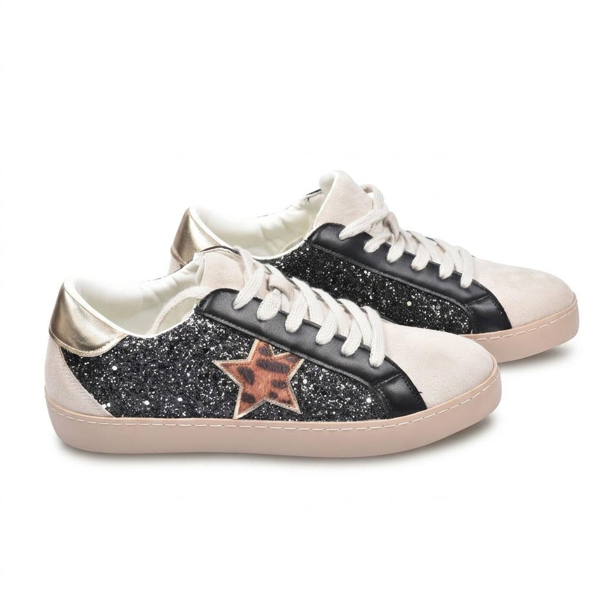 Voir la diapositive 3 : OZABI OZABI Sneakers Étoile Femme Glitter Plateforme MMXXIV