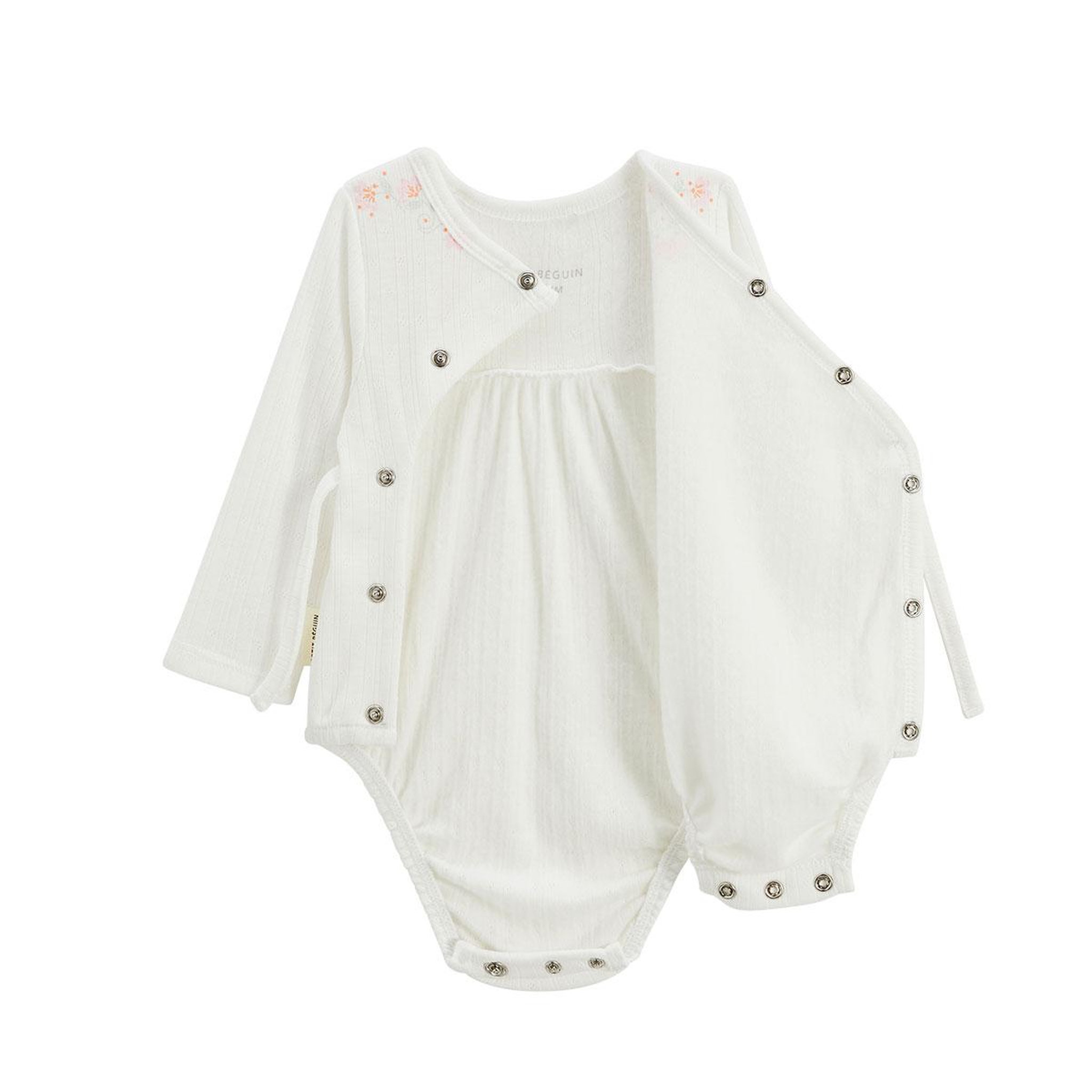 Voir la diapositive 2 : Petit Béguin Ensemble body bébé et pantalon en pointelle badian
