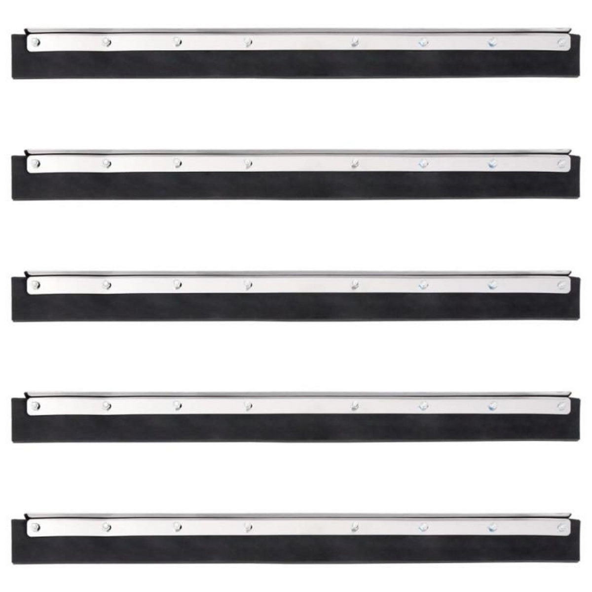 VIDAXL Têtes de raclette de sol 5 pcs 55x2x5 cm acier et caoutchouc