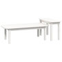 Voir la diapositive 5 : VIDAXL Ensemble de tables basses 2 pcs Blanc Bois massif de pin