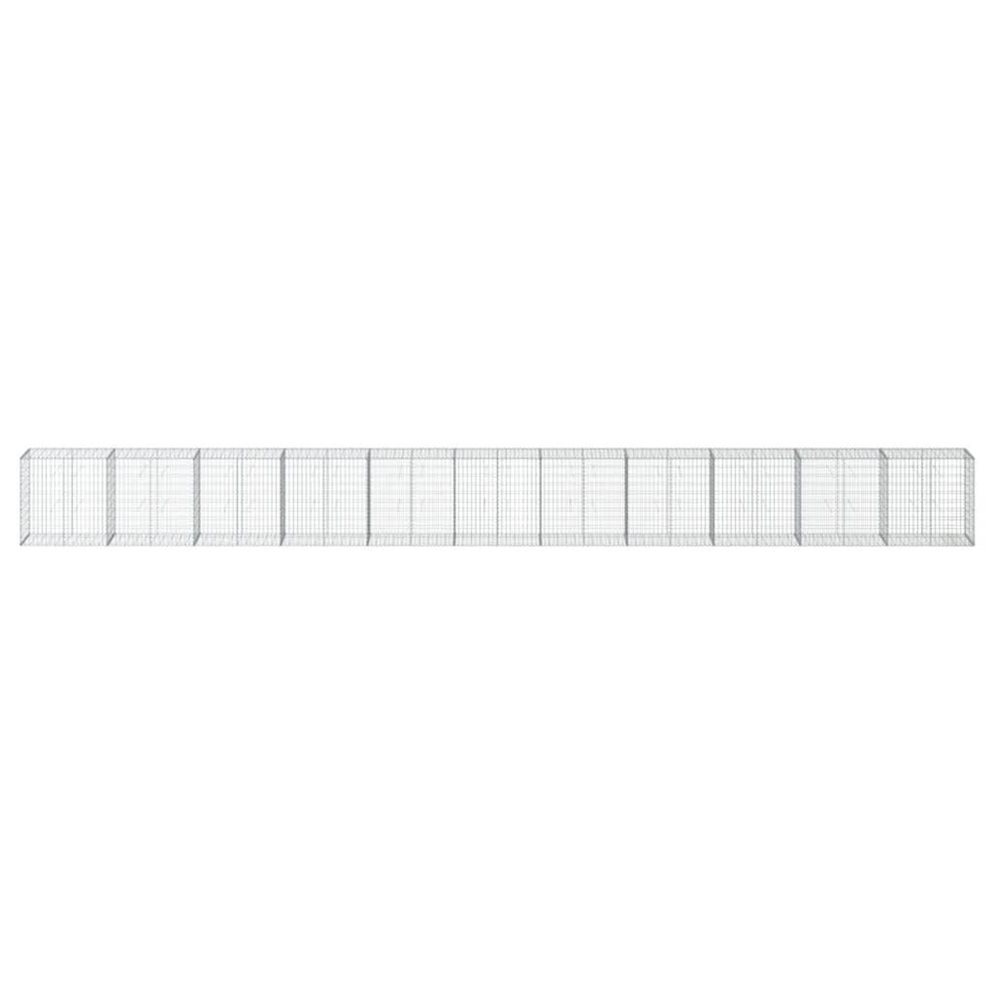 Voir la diapositive 3 : VIDAXL Panier gabion avec couvercle 1100x50x100 cm fer galvanise