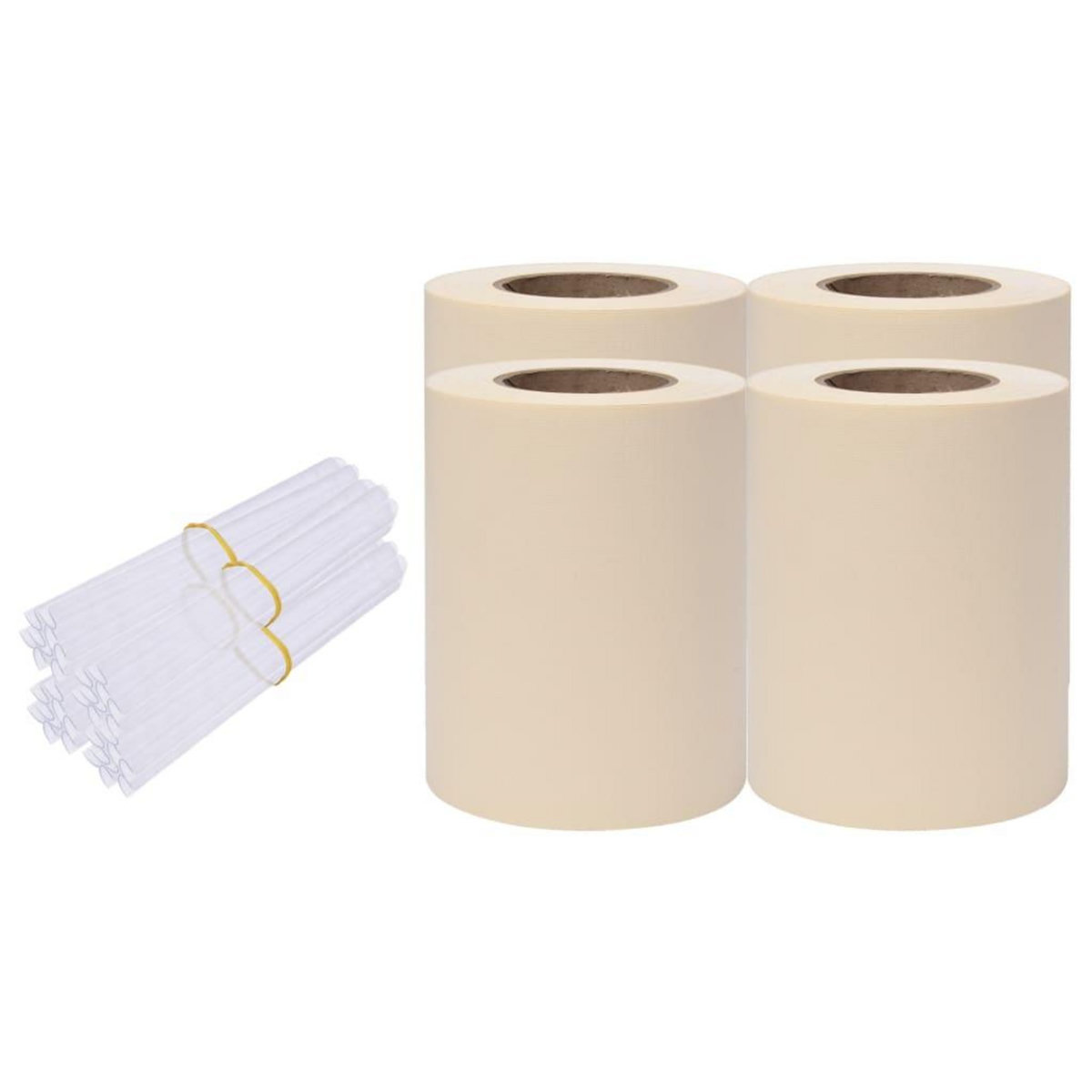 VIDAXL Ecrans d'intimite de jardin 4 pcs PVC 35x0,19 m Creme