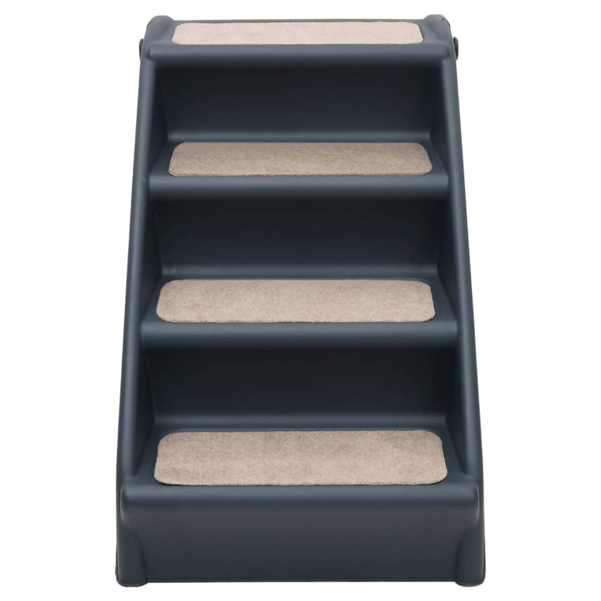 Voir la diapositive 3 : VIDAXL Escalier pliable a 4 marches pour chiens Gris fonce
