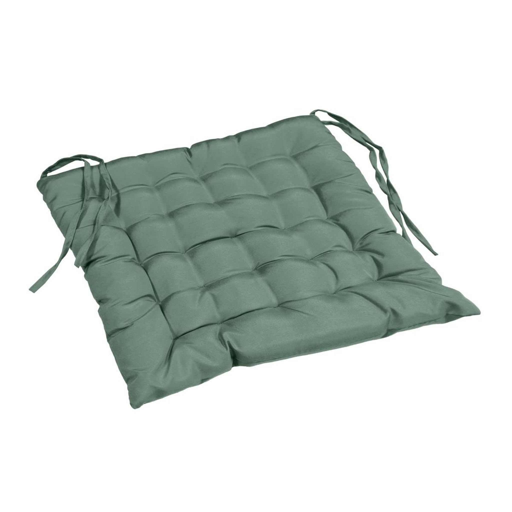 Voir la diapositive 2 : Douceur d'Intérieur Galette de Chaise Matelassée  Essentiel  40x40cm Vert Cèdre